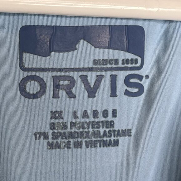 Orvis Dricast Quarter Zip Pullover Long Sleeve Shirt XX Large Light Blue - Picture 6 of 11